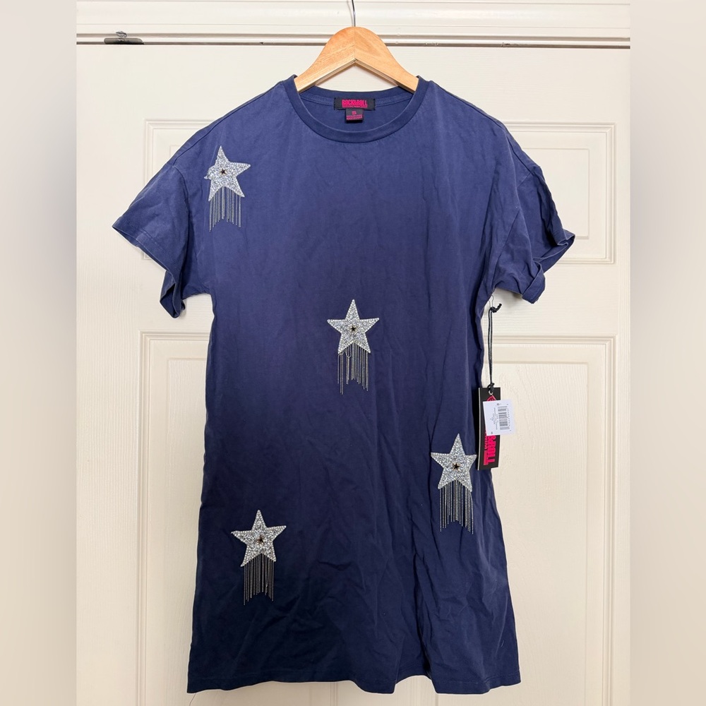 Rock & Roll Denim Navy T-Shirt Dress